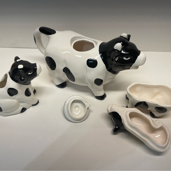 VTG. CARDIA MILK COW TEA/COFFEE SUGAR, CREAMER SET - Picture 10 of 16